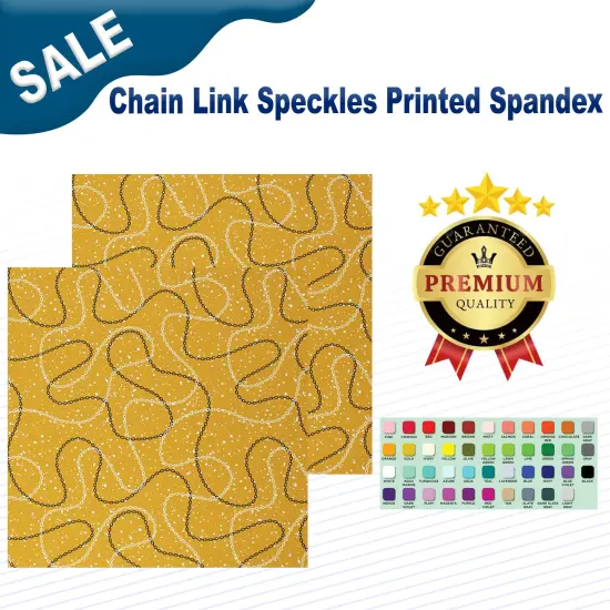 Chain Link Speckles Printed Spandex Fabric {2}