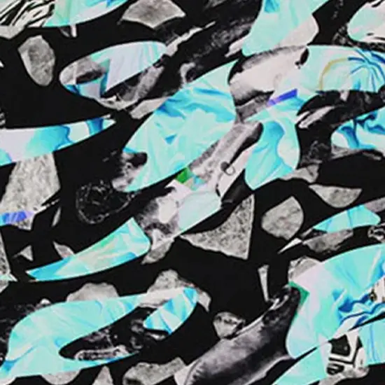 Broken Mirrors Printed Spandex Fabric {3}