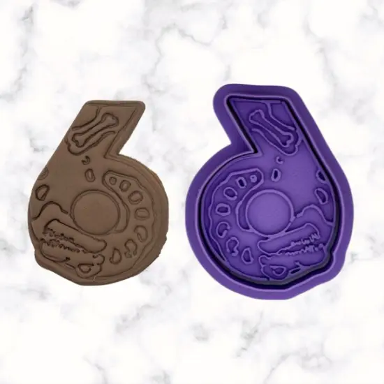 Dinosaur Number 6 Cookie Cutter and Stamp {4}