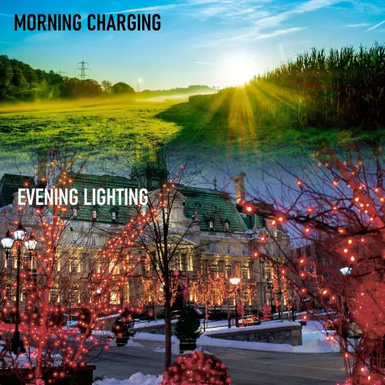 Dazzle Bright 2 Pack Total 400LED 132FT Red Christmas Solar String Outdoor Lights, Solar Powered with 8 Modes Waterproof Fairy Lights for Bedroom Patio Garden Tree Party Yard Decoration {6}