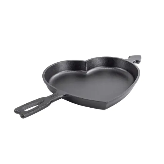 Lodge Cast Iron Heart Skillet, 9.25 inch Pre-seasoned Durable and Perfect for Cooking and Baking Heart-Shaped Dishes, Made in USA {4}