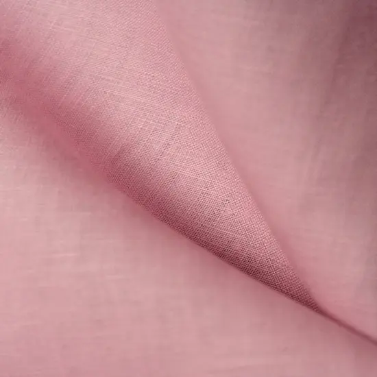 1 Yard Midweight Bubble Gum Pure Linen Fabric, Softened 5.5 Oz Solid Weave 54 Inch Bubblegum {2}