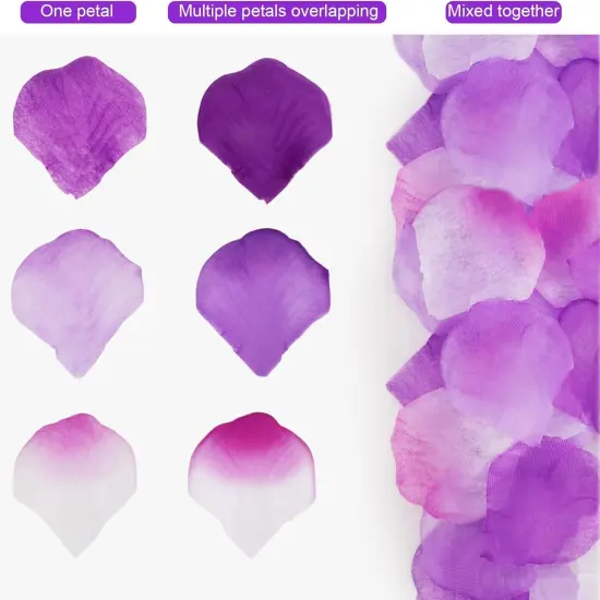 3000 Pcs Rose Petals, Rose Petals for Wedding, Artificial Flower Petals {4}