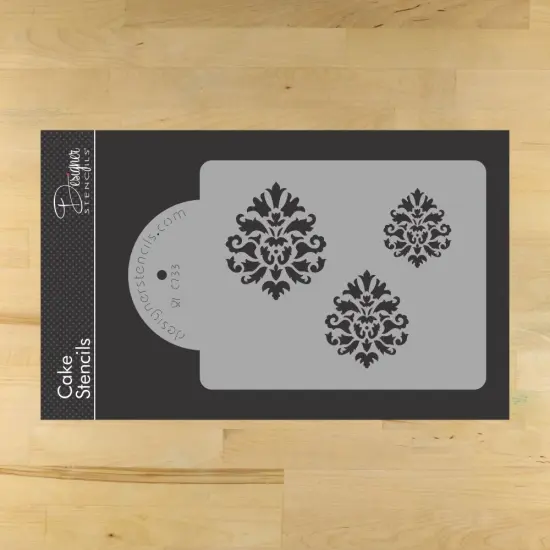 Royal Damask Icon Cake Stencil Set | C733 by Designer Stencils | Cake Decorating Tools | {1}