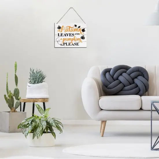 Autumn Leaves & Pumpkins Please Sign(Fall Sign 06) {5}