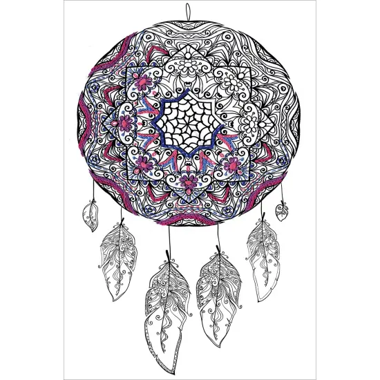 Design Works/Zenbroidery Stamped Embroidery Kit 10"X16"-Dream Catcher {4}