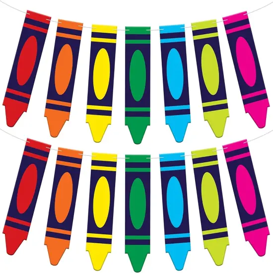 Crayon Banner for Back To School Decorations {1}
