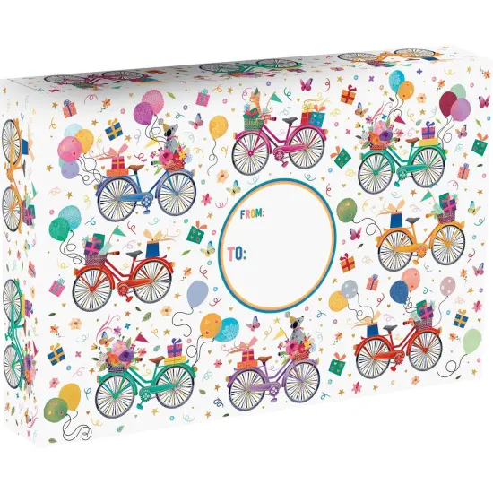 Pack/6: Birthday Bicycles Theme Mailing Box - 18 x 3 x 12" {1}