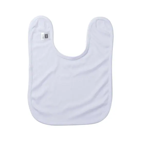 Craft Express 4-Pack Sublimation White Baby Bibs &ndash; Soft Blanks for Custom Gifts {1}