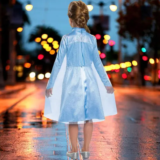 Girl&rsquo;s Elsa Classic Costume from Disney Frozen for School Parties {5}