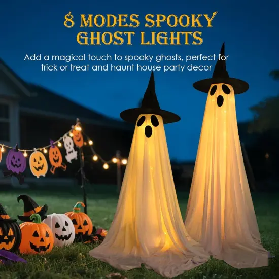 Light Up Ghost Decorations with 8 Modes & Timer {4}