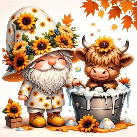 5D DIY Highland Cattle Diamond Art Kits for Adults {1}