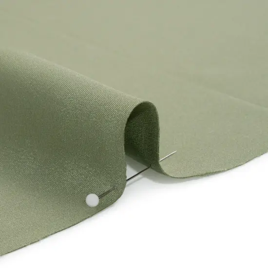 1 Yard Oil Green Silk 4-Ply Crepe 44" Wide Luxurious Solid Silk Fabric {2}