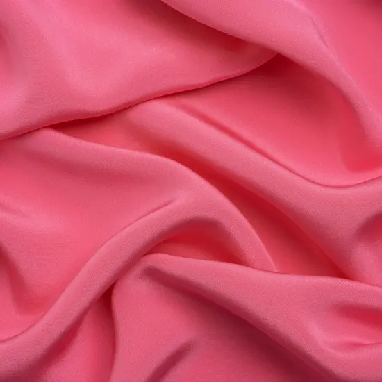 1 Yard Silk 4 Ply Crepe Carmine Rose Pure Silk Fabric for Luxury Gowns, 44 Inches Width {1}
