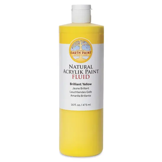 Natural Earth Paint Natural Fluid Acrylik Paint - Brilliant Yellow, 473 ml {1}