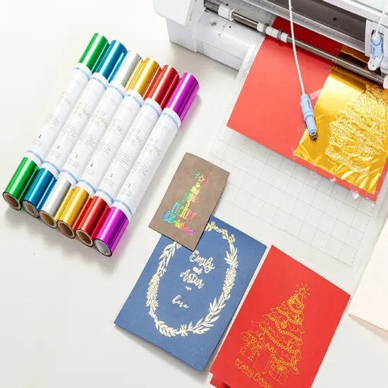 Craft Express 12" x 396" Hot Stamping Foil Roll &ndash; Metallic Finish Red {3}