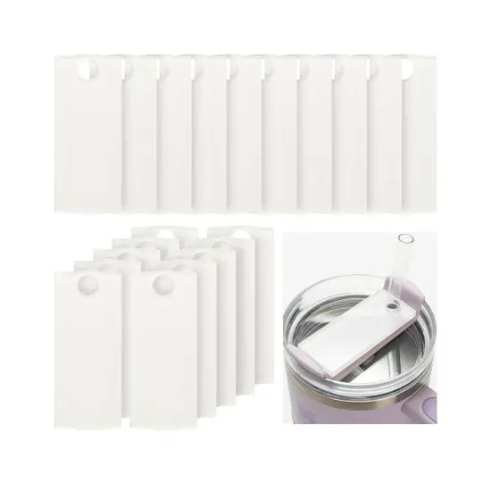 Craft Express 20 Pack 40oz Tumbler Acrylic Rectangle Name Tags {1}