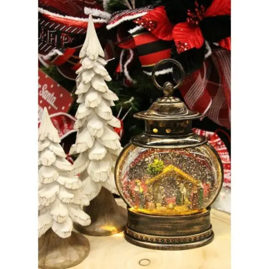 10.25" Nativity Scene Water Lantern {3}