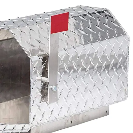 Indestructible Amish-Made Durable Aluminum Mailbox with Magnetic Closure Silver {4}