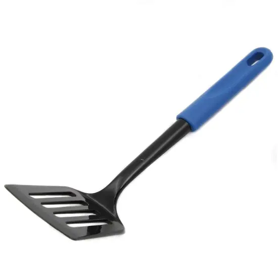 Chef Craft 11.5" Basic Nylon Slottted Turner Spatula Black {4}