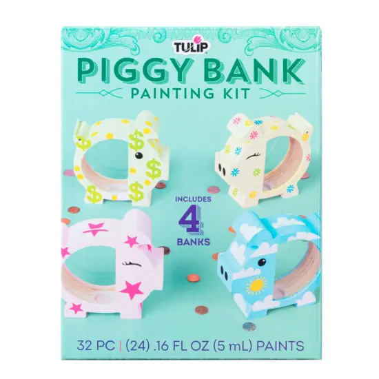 Tulip Wood Bank 4-Pc. Painting Kit {2}