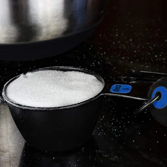 Chef Craft 10 Piece Easy Read Measuring Cups & Spoons Set - Black / Blue {3}