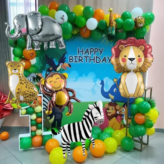 Jungle Safari Animals Balloons, Jungle Safari Theme Birthday Party Decorations {3}
