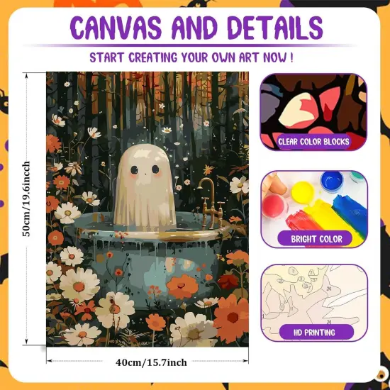 Ghost Paint by Number Kits - 16x20 in (Frameless) {2}