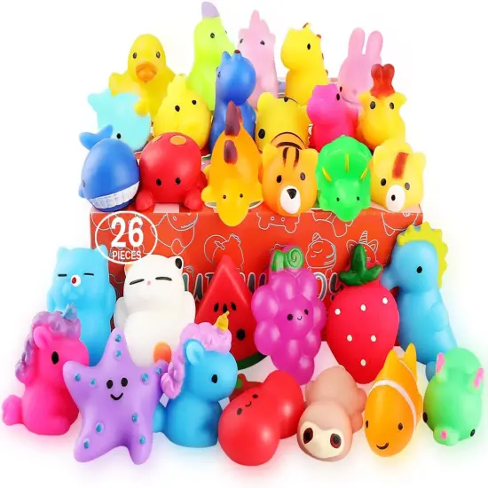 26 Pack Mochi Squishy Toys - Kawaii Cat {1}