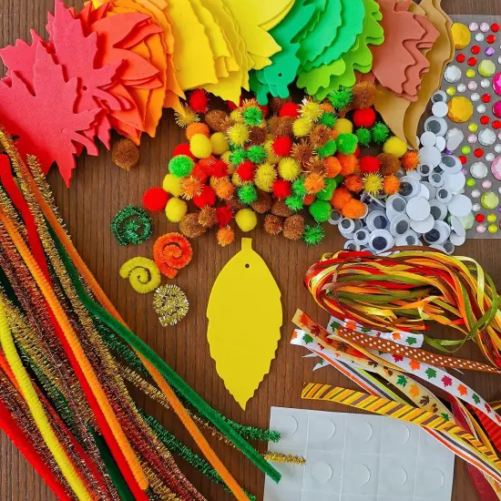 48 Sets Fall Craft Kits Fall Leaves Ornaments {3}