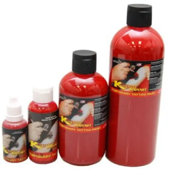 Red Airbrush Temporary Tattoo Body Paint Makeup, 8 oz. {5}