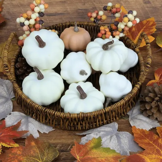 17 PCS Artificial Pumpkins Decorations {4}