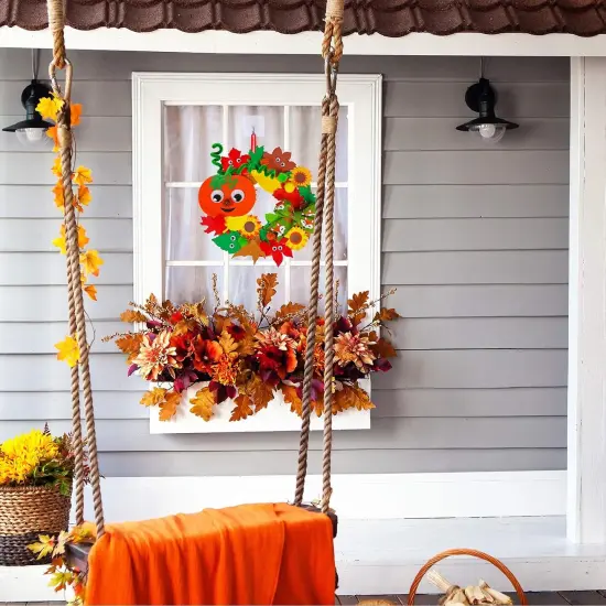 12 Sets Fall Craft Kits Kids - Wreath Signs Decorations {5}