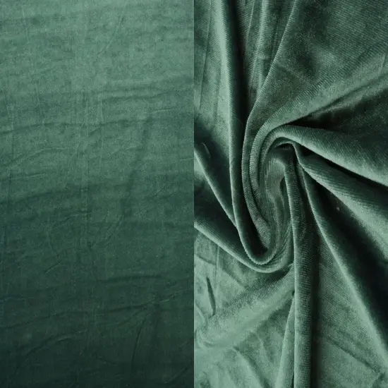 1 Yard Velvet Solid Fabric Soft Stretch Luxurious Feel 58/60" Wide Seafoam DK {1}