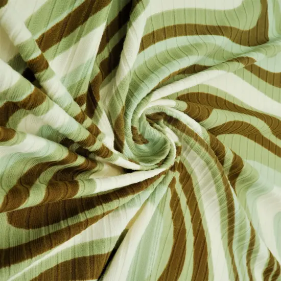 1 Yard Abstract Tie Dye 8x3 Yummy Rib Knit Fabric Soft Stretch 58/60 Inches Wide ROYAL {7}