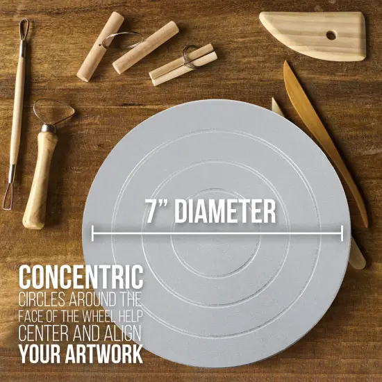 7" Diameter Sculpting Wheel- Heavy Duty All Metal Construction & Turntable with Ball Bearings {2}