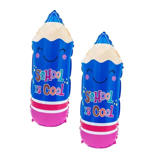 LA Balloons&reg; 29 Inch Back To School Pencil Blue Balloon {4}
