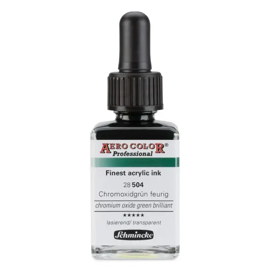 Schmincke Aero Color Professional Airbrush Color - 28 ml, Chromium Oxide Green Brilliant {1}