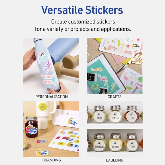 Avery Vinyl Sticker Paper, 8.5" x 11" Rectangle {11}