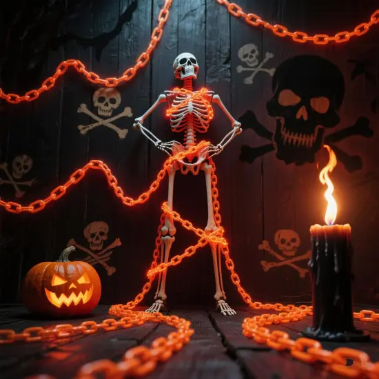 16.5 Feet Battery Operated Plastic Chain String Lights for Halloween Decorations {2}