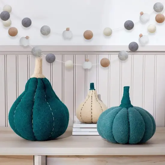 1 Pcs Pumpkin Pom Pom Banner Garland {3}
