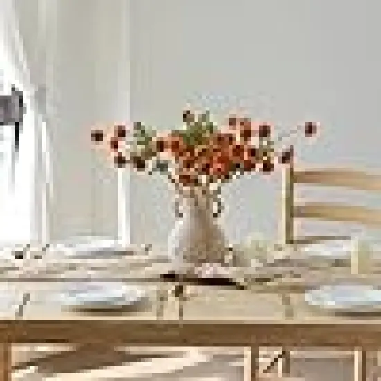 Artificial Flowers Bulk Small Faux Chrysanthemums with Stems Floral- Burnt Orange {2}