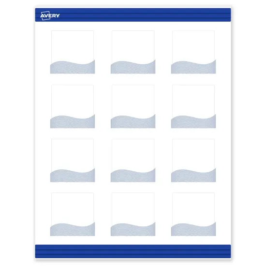 Avery Printable Square Business Cards with Sure Feed Technology, Pre-Printed Colorful Design, Matte White, 2" x 2", Laser & Inkjet Compatible, 120 Total, Great for Branding, Marketing, and Events {1}