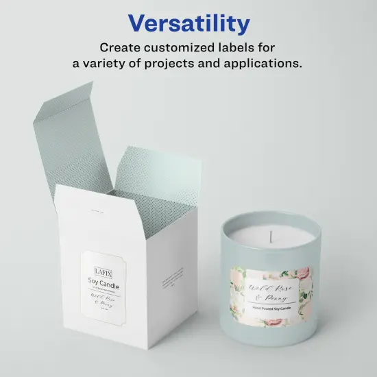 Avery Glossy White Rectangle Scalloped Labels with Sure Feed, 2" x 3" {2}