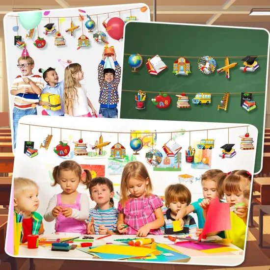 36Pcs Back to School Wooden Ornaments {5}