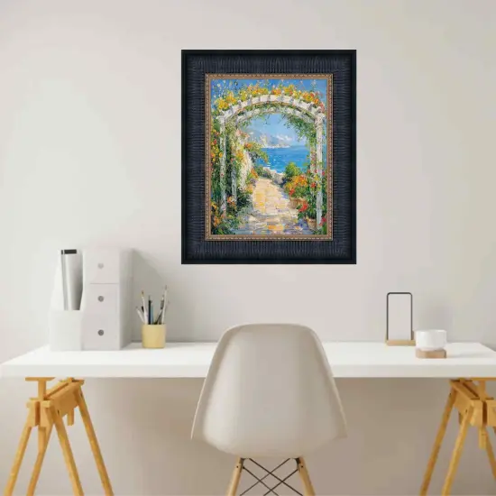 Wide Venetian Black With Gold Luxury Picture Frame 25x25 frame {4}