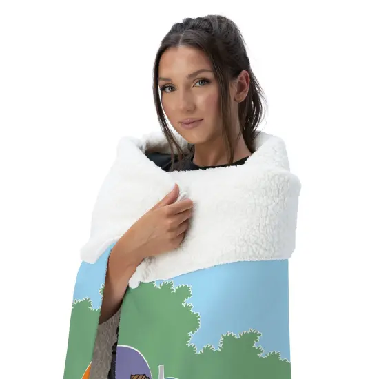 Smurfs Silk Touch Sherpa Throw Blanket Classic Village {3}