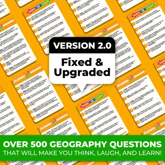 Higher or Lower Geography Family Board Game {3}