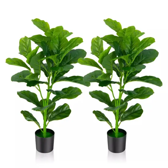 Artificial Tree 2-Pack Artificial Fiddle Leaf Fig Tree for Outdoor and Indoor {1}