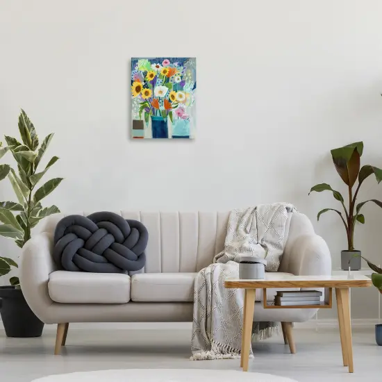 Stupell Industries Bright Sunflowers & Blooms Canvas Wall Art Design by Jill Martin {2}